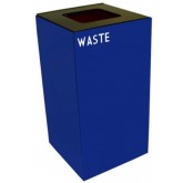 WITT GeoCube Square Recycling Receptacle w/ Square Opening - 28 gallon, Blue